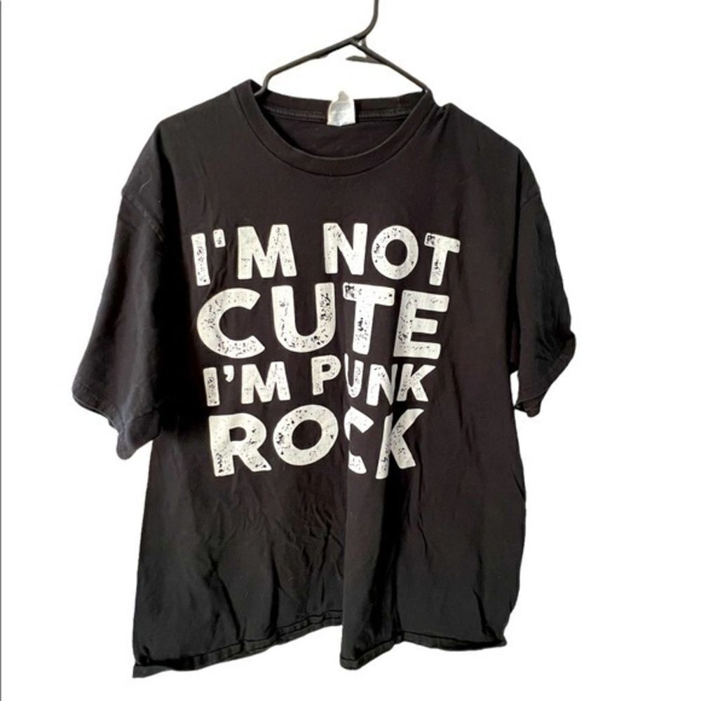 “I’m Not Cute I’m Punk Rock” Black T-Shirt